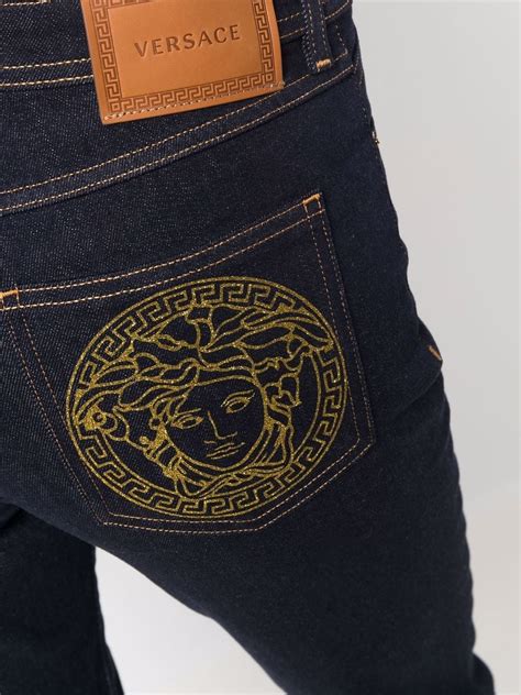 versace medusa head logo skinny jeans|Versace men's medusa head.